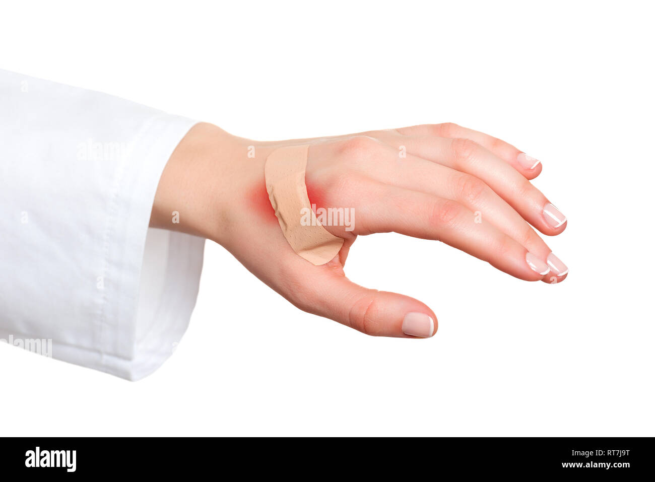 Pflaster Bandage auf verletzte Haut Stockfotografie - Alamy