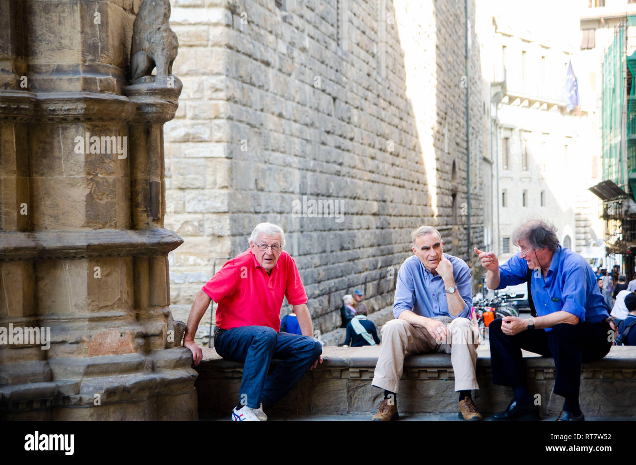 Touristische in Florenz, Italien. Stockfoto