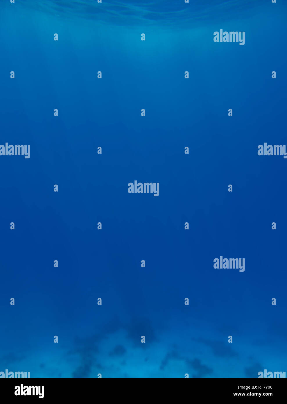 Abstrakt Blau tiefen Meeresgrund Unterwasser Hintergrund Stockfoto