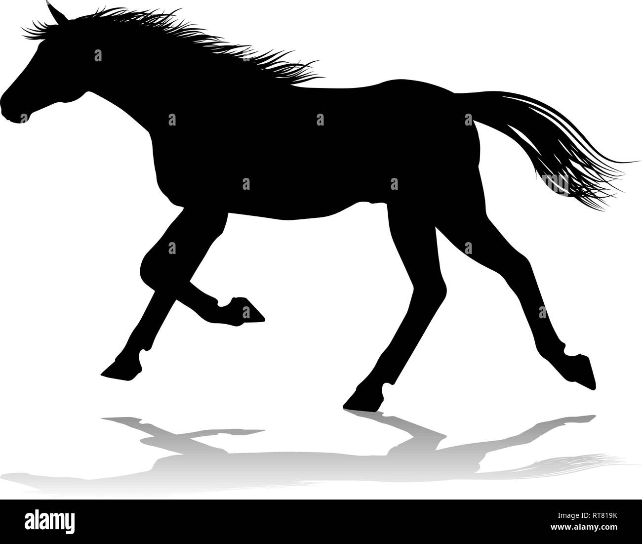 Pferd Silhouette Tier Stock Vektor