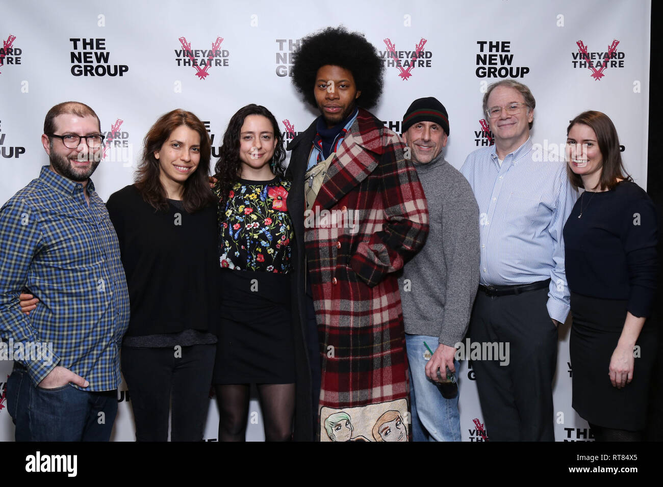 Fotoshooting für "Papa" gehalten am Daryl Roth Theater mit: Adam Bernstein, Sarah Stern, Danya Taymor, Jeremy O. Harris, Scott Elliott, Douglas Aibel, Suzanne Appel Wo: New York, New York, United States Wenn: 16 Jan 2019 Credit: Joseph Marzullo/WENN.com Stockfoto