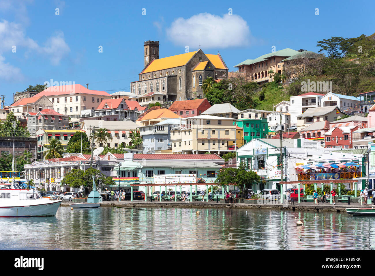 Die carenage Hafen, St. George's, Grenada, Kleine Antillen, Karibik Stockfoto