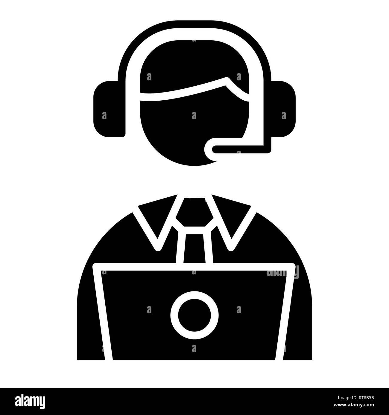 Symbol, Vector Illustration, Business Glyphe Stockfoto