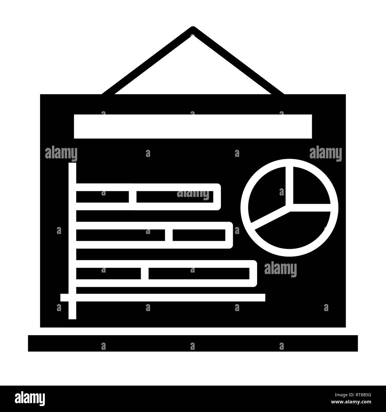 Chart Symbol, Vector Illustration, Business Glyphe Stockfoto