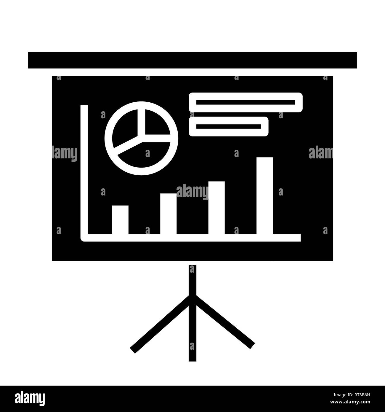 Symbol "Bericht, Vector Illustration, Business Glyphe Stockfoto