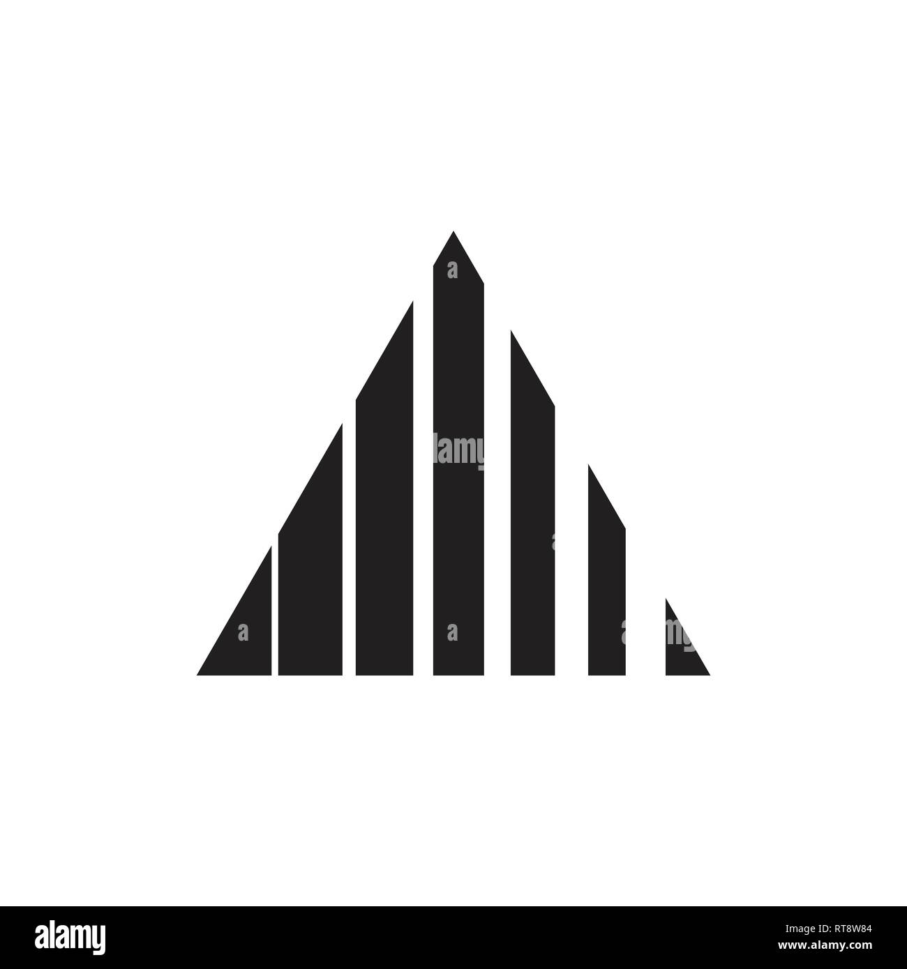 Streifen Dreieck geometrische Motion logo Vektor Stock Vektor