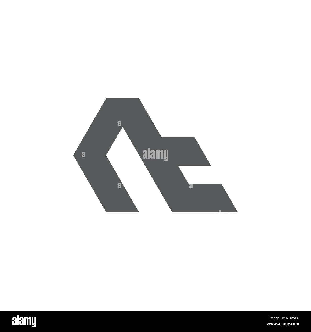 Buchstaben nt einfache geometrische logo Vektor Stock Vektor