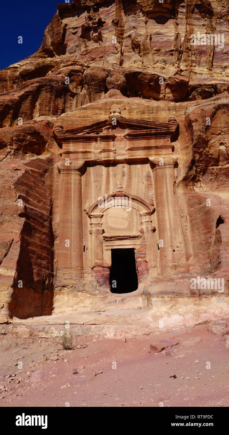 Petra in Jordanien, Cave City Stockfoto