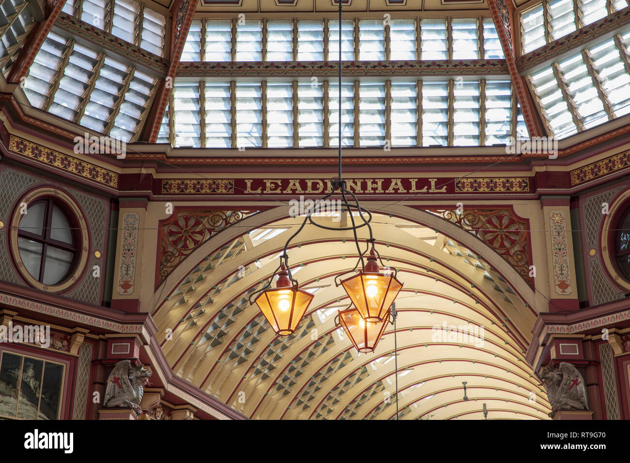 Leadenhall Market (Detail), London, England. Stockfoto