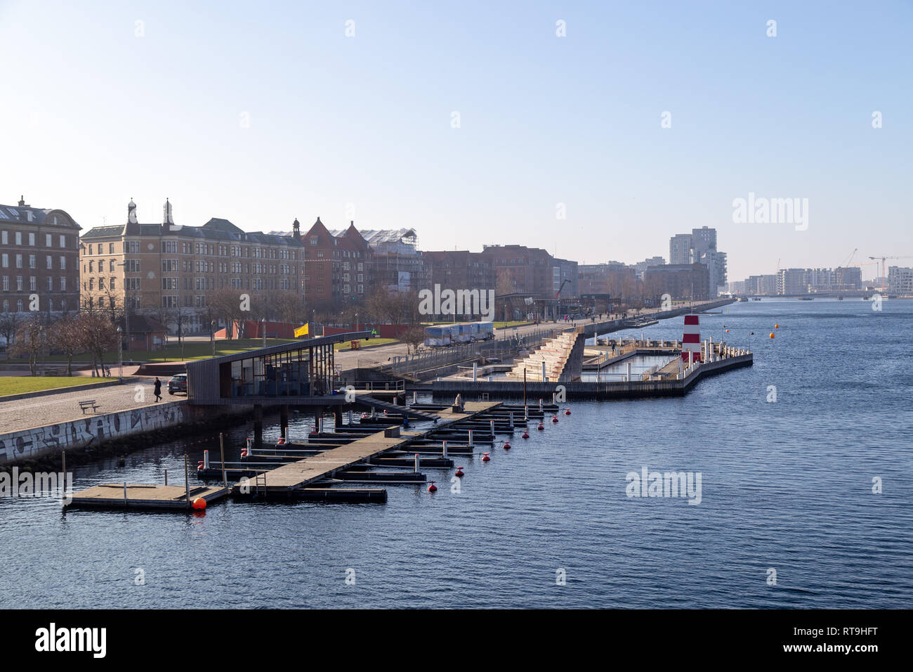 Islands Brygge Harbor Badewanne in Kopenhagen Stockfoto