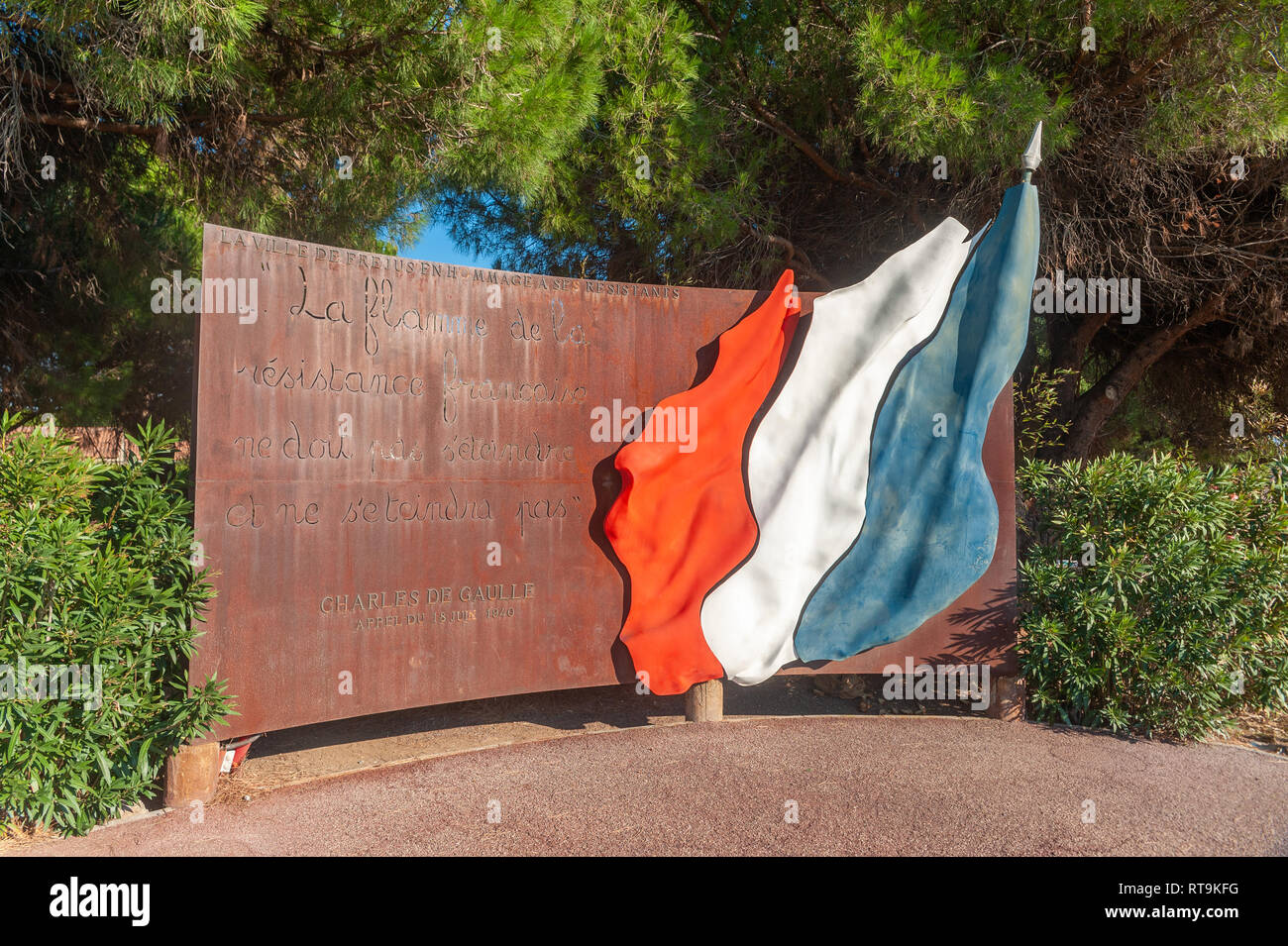 Memorial, die Flamme des Widerstands, Frejus, Var, Provence-Alpes-Cote d'Azur, Frankreich, Europa Stockfoto