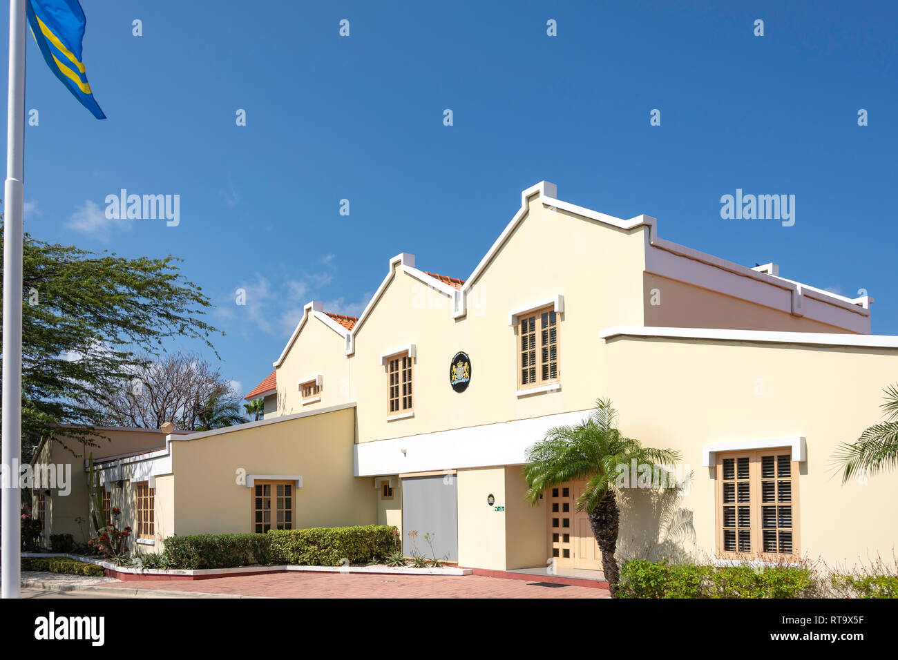 Gouverneur von Aruba Residence, Plaza Henny Eman, Oranjestad, Aruba, ABC-Inseln, Leeward Antillen, Karibik Stockfoto