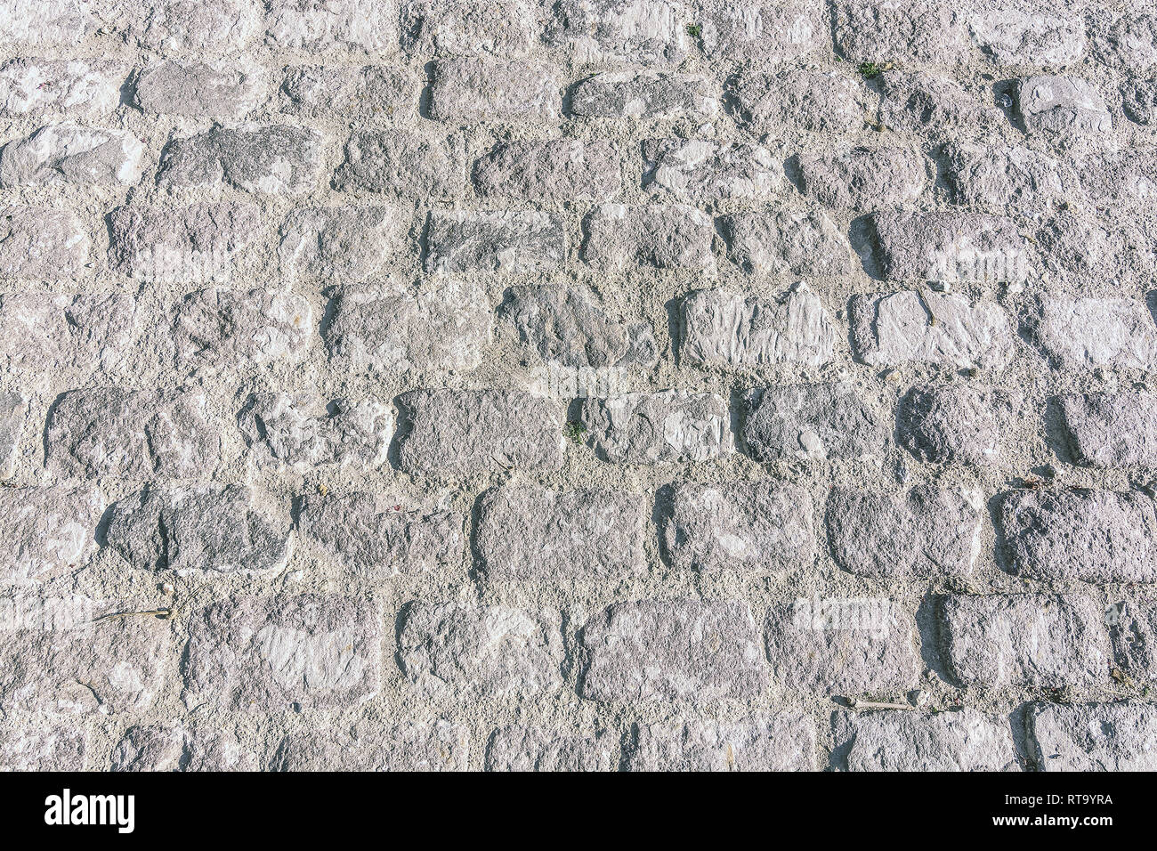 Alte vintage cobble Stone Street Hintergrund Textur Stockfoto