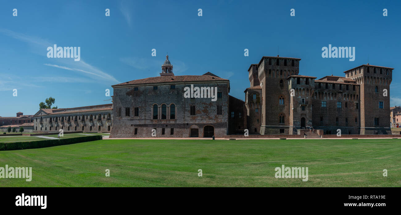 Mittelalterliche Festung, Gonzaga Saint George (Giorgio) Schloss in Italien, Mantua (Mantova) Stockfoto