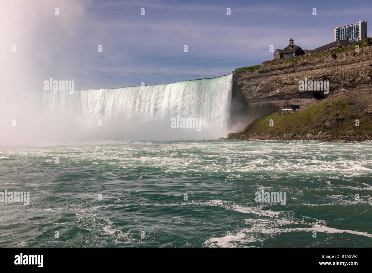 Horseshoe Fall und der kanadischen Ufer - Seite der Niagara Falls, Ontario, Kanada Stockfoto