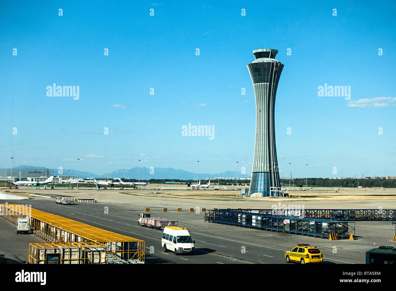 Szene von Beijing Capital Airport Stockfoto