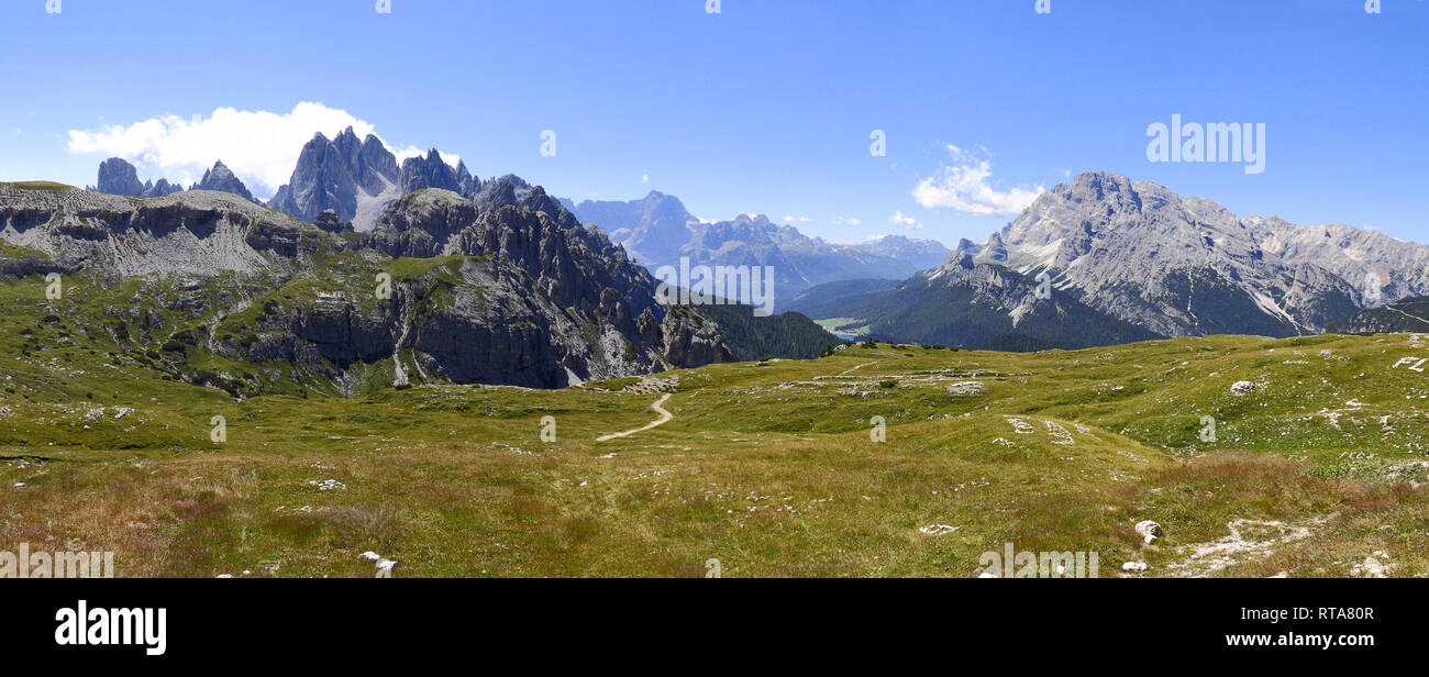 Herrliche Aussicht auf die Dolomiten - Trentino Alto Adige auf den National Park Sextner Dolomiten (Italien) Stockfoto