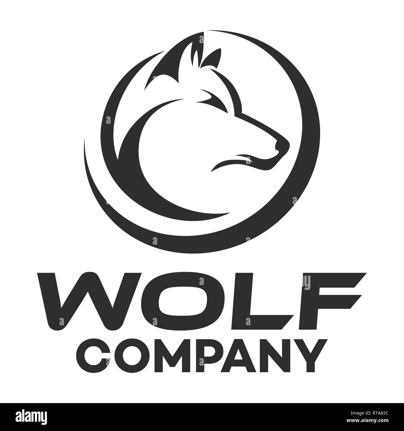 Moderne wolf Logo Stockfoto