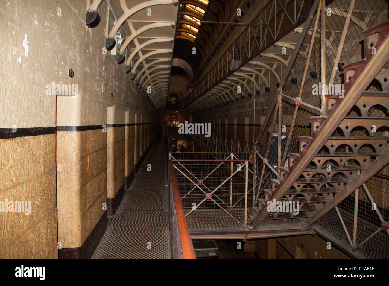 Gefängnis Museum in Melbourne - Eingabe der unheimlichen Geschichte Stockfoto
