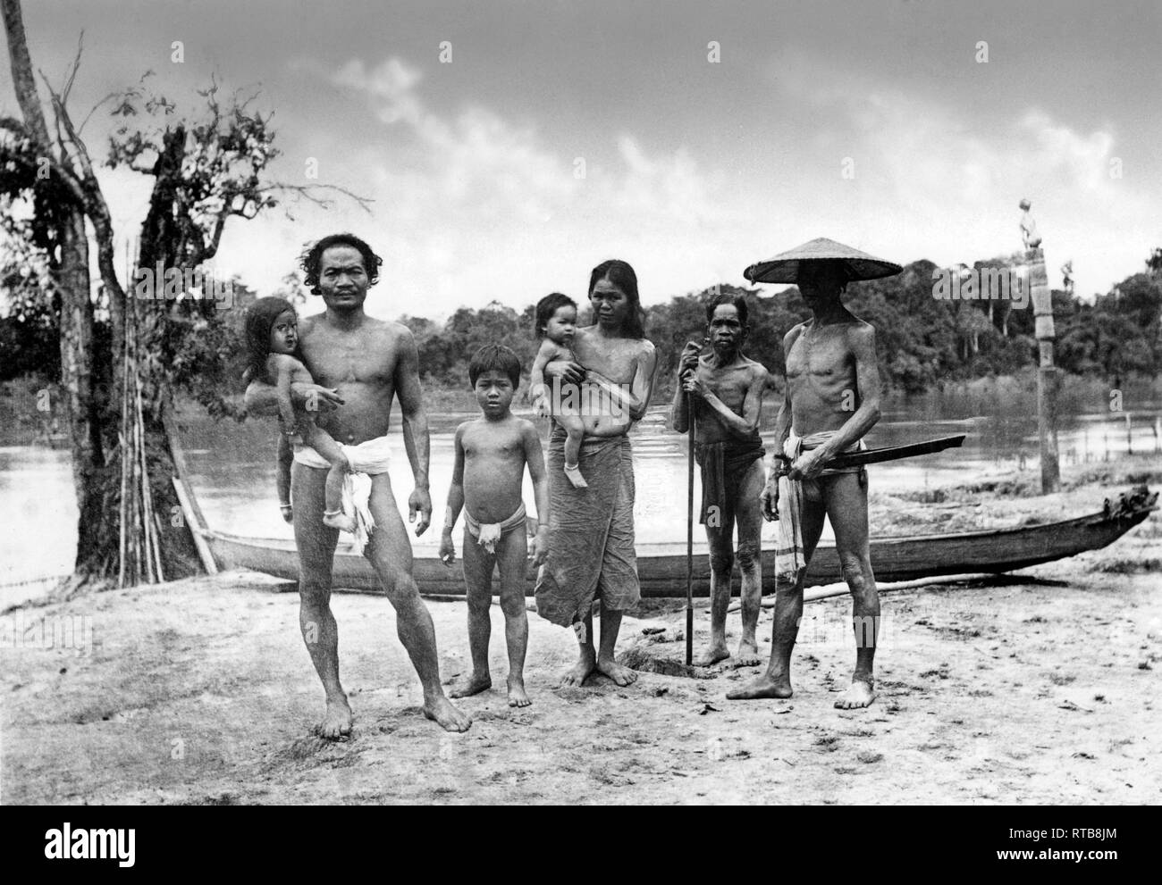 Asien, Malaysia, einheimische Familie, 1939 Stockfoto