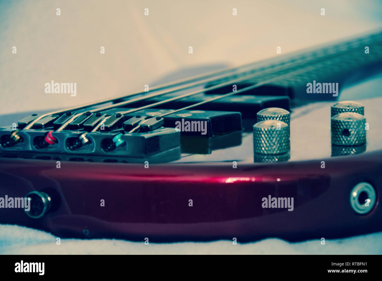 Der Sinn der Musik im Detail Bass Stockfoto