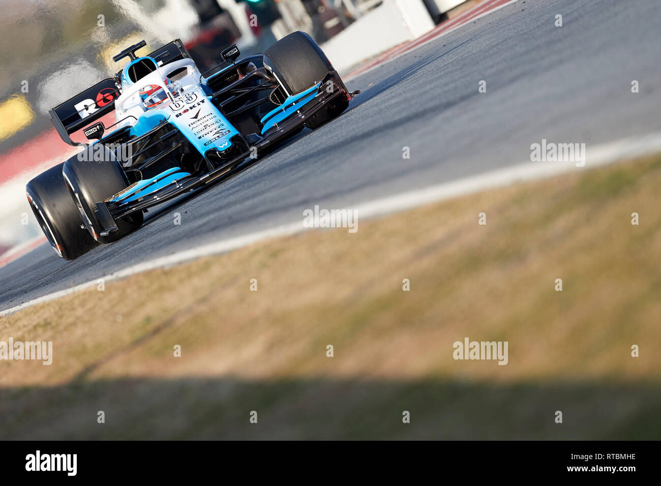 George Russel (Williams Racing) FW 42 Auto, in Aktion gesehen im Winter Testtagen auf dem Circuit de Catalunya in Montmelo (Katalonien). Stockfoto