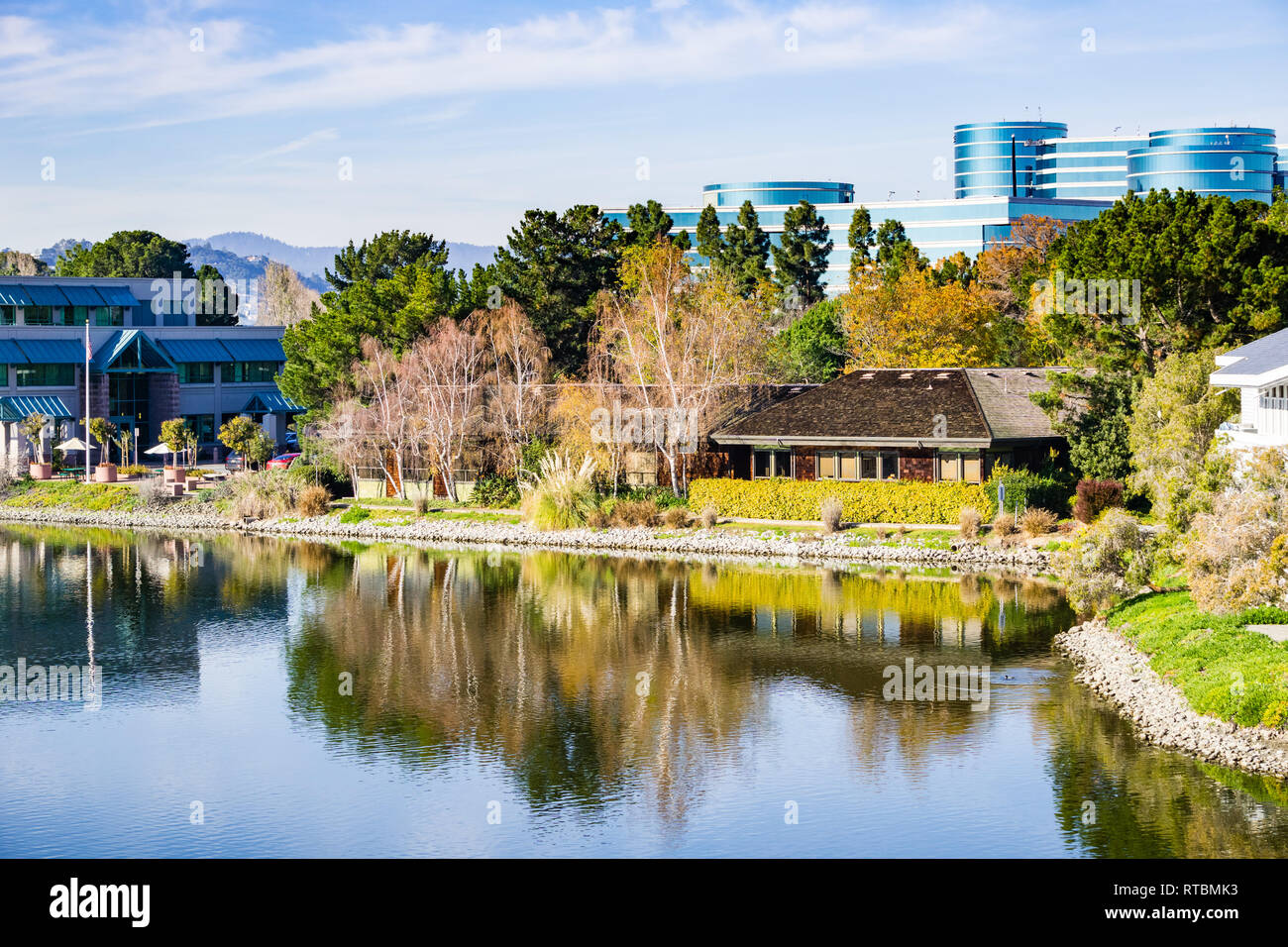 Redwood Shores Lagune Küste, San Francisco Bay Area, Kalifornien Stockfoto