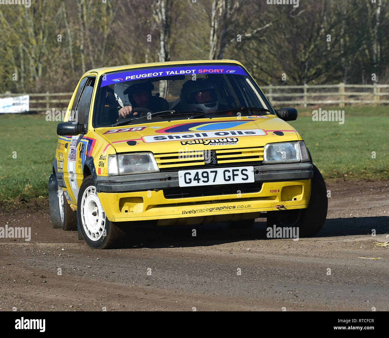 Andy Hardiman, Peugeot 205 Gti, Rennen, Retro, Rallye, Sonntag, 24 Februar, 2019, retro, Nostalgie, Motorsport, Autos, Fahrzeuge, Rennen, classic car Stockfoto