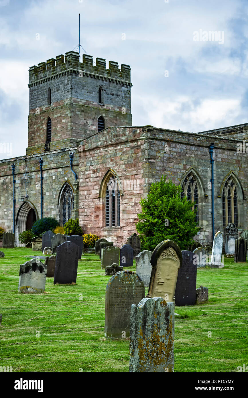 St. Aidan Kirche, Bamburgh, England, Vereinigtes Königreich Stockfoto