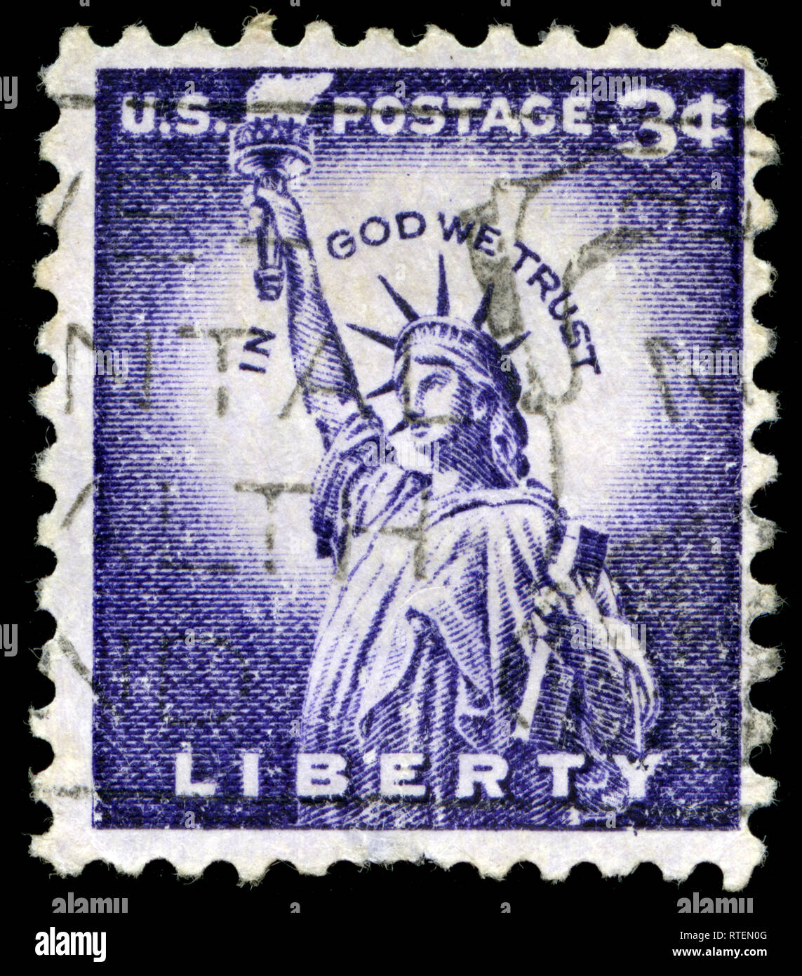 Briefmarke von Vereinigte Staaten von Amerika (USA) in der Freiheit Ausgabe Stockfoto