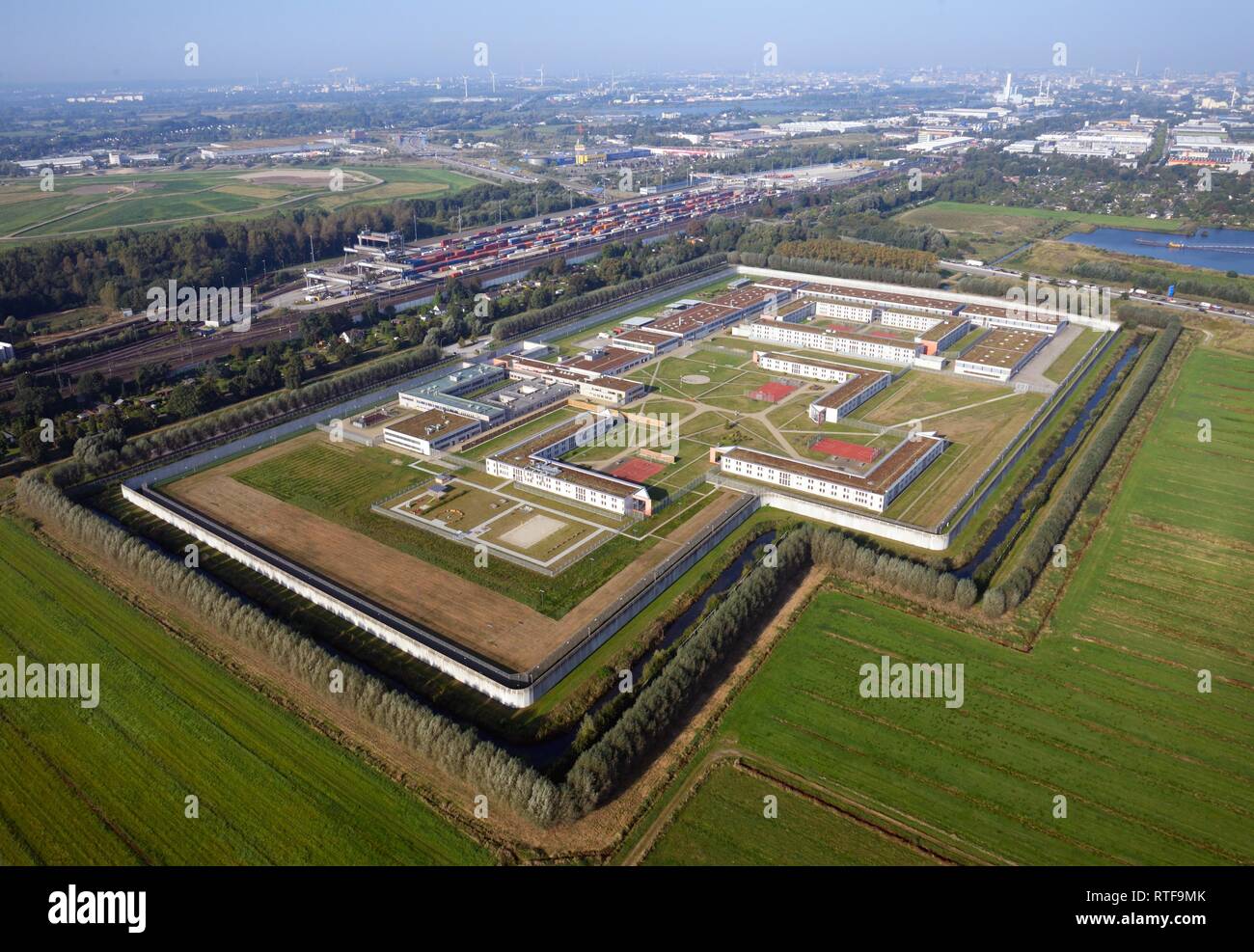Gefängnis, JVA Billwerder, hohe Sicherheit Abteilung, Billwerder, Hamburg, Deutschland Stockfoto