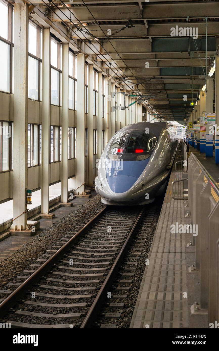 Fang den Bullet Zug in Japan Stockfoto