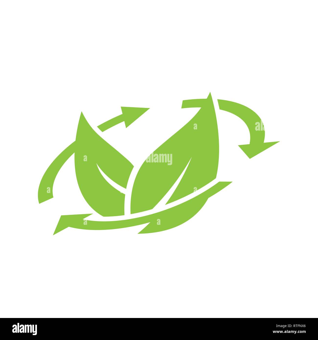 Logo der grünen Blatt Ökologie und Recycling Symbol Natur element Vektor icon. Design Form blatt Logo und abstrakten organischen leaf Logo. Stock Vektor