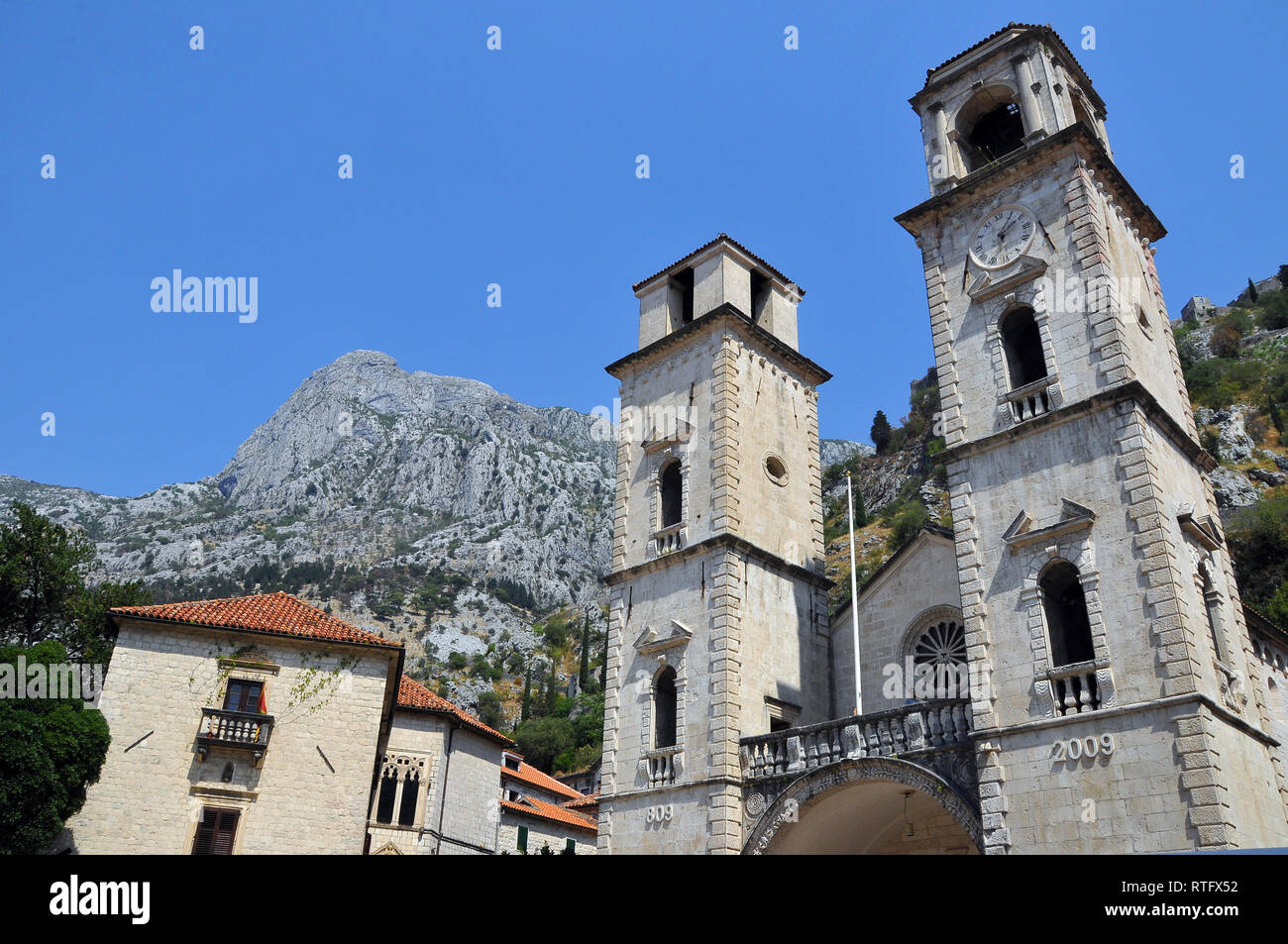 Sankt-tryphon, Kathedrale Svetog Tripuna, Kotor, Montenegro, Crna Gora, Europa, UNESCO Weltkulturerbe Stockfoto