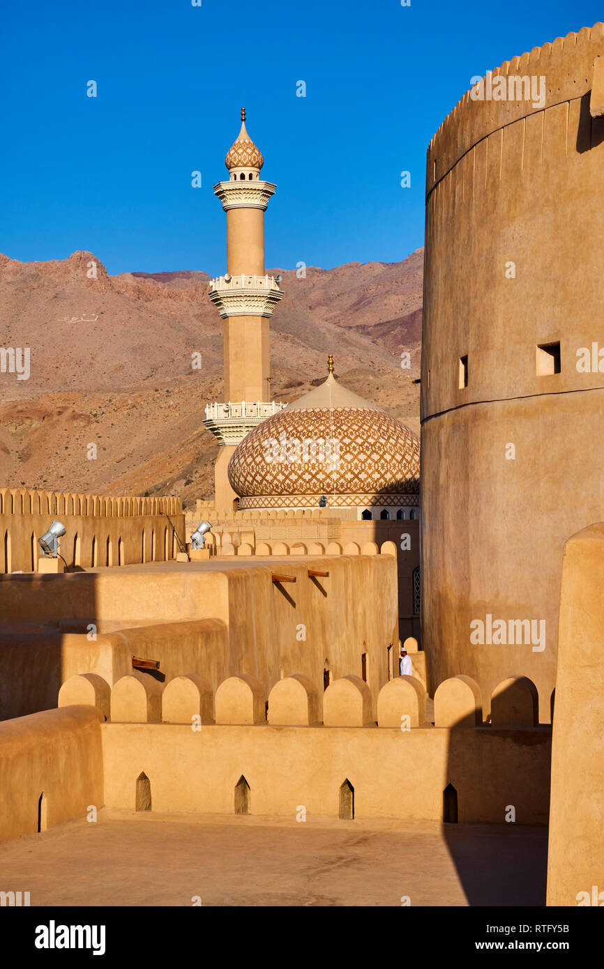 Sultanat Oman, Ad-Dakhiliyah Region, Nizwa, das 17. Jahrhundert fort Stockfoto