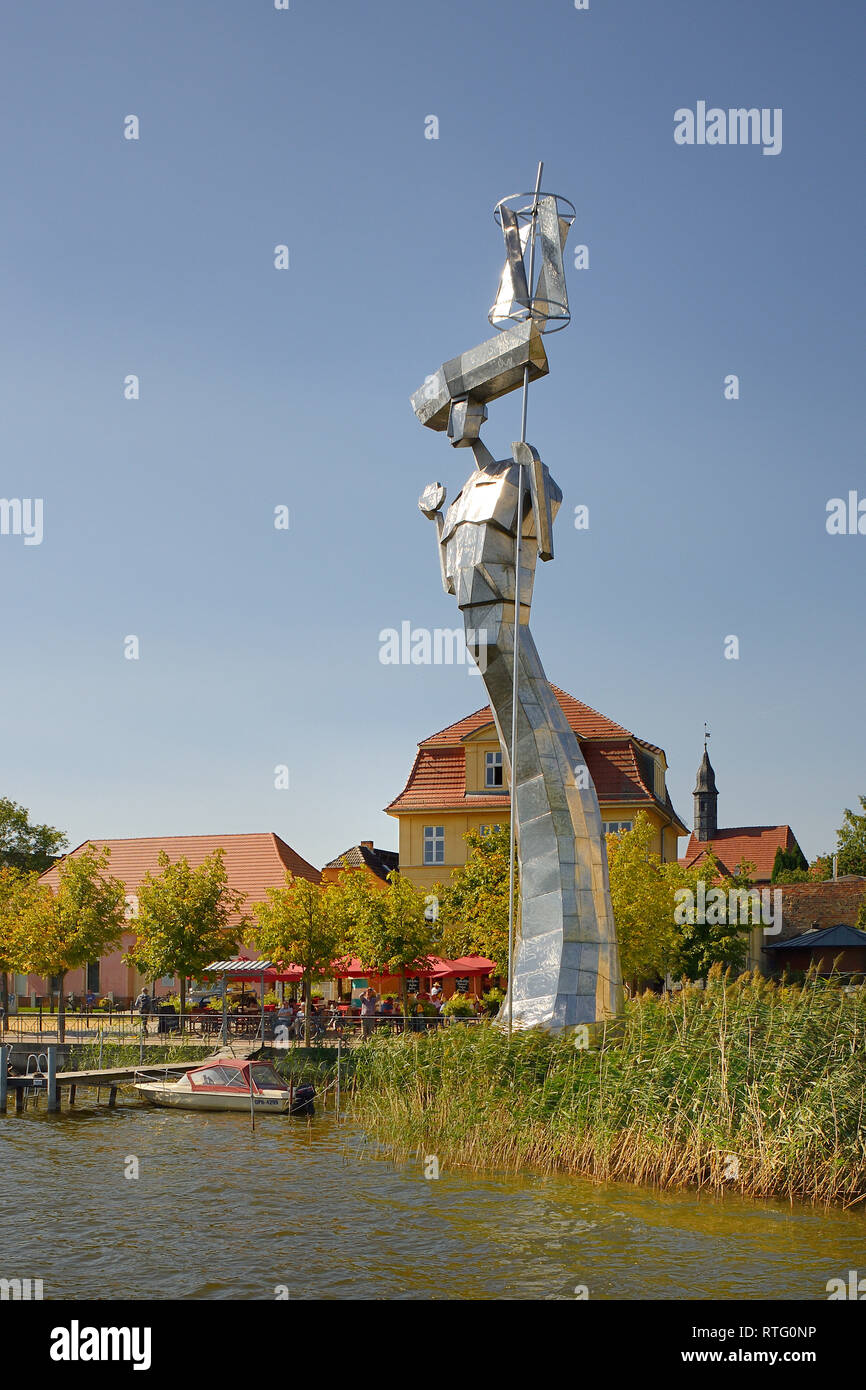 Parzival, Parciaval am See, Altstadt von Neuruppin, Neuruppin, Brandenburg, Deutschland, Europa Stockfoto
