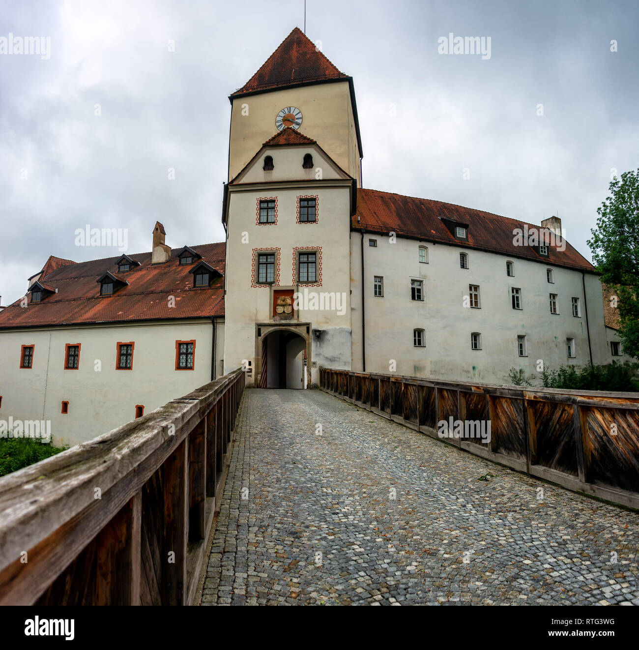 Veste Oberhaus, eine Festung hoch über der Stadt Passau, wurde im Jahr 1219 gegründet. Stockfoto