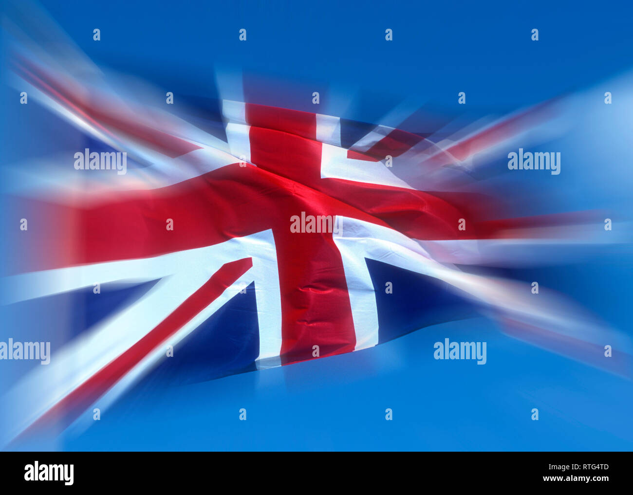 UK, Union Jack Flagge Stockfoto