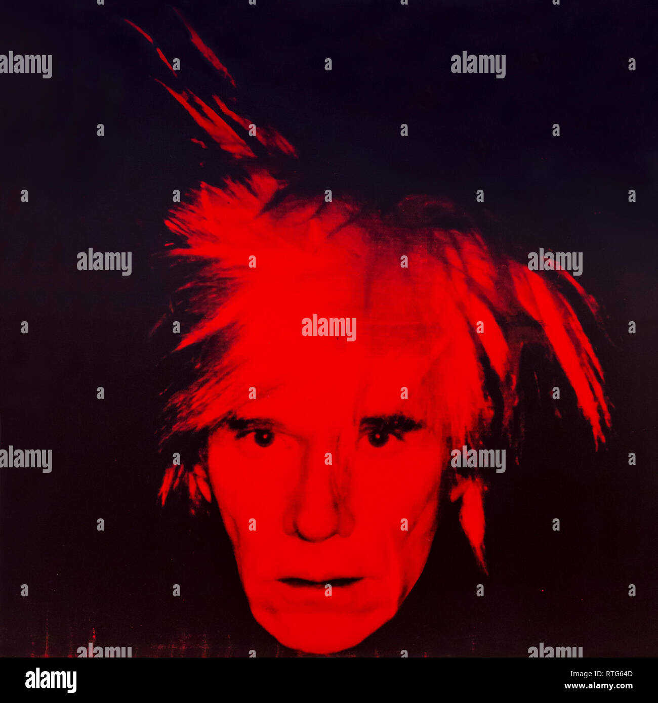 Selbstbildnis, Andy Warhol, 1986, Stockfoto