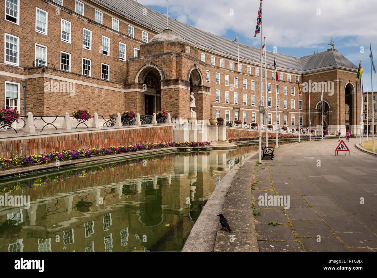 Britische Stadtrat am College Green, Bristol, Großbritannien Stockfoto