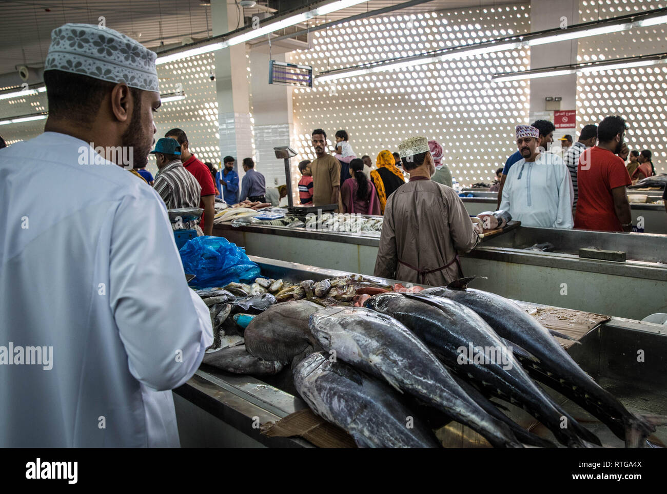 Muttrah Fischmarkt in Maskat, Oman, Stockfoto