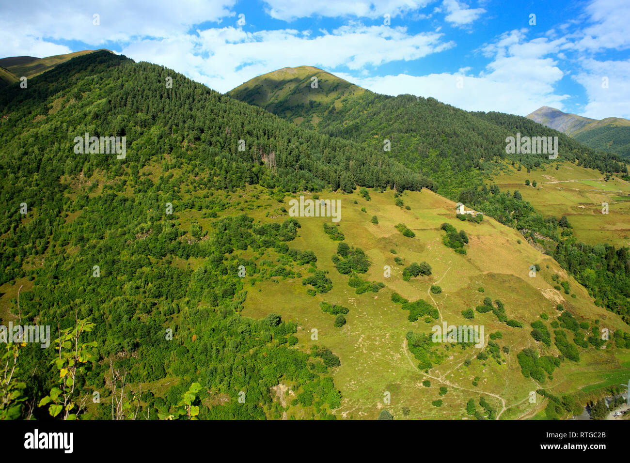 Berglandschaft, Kala Gemeinschaft, Georgien Stockfoto