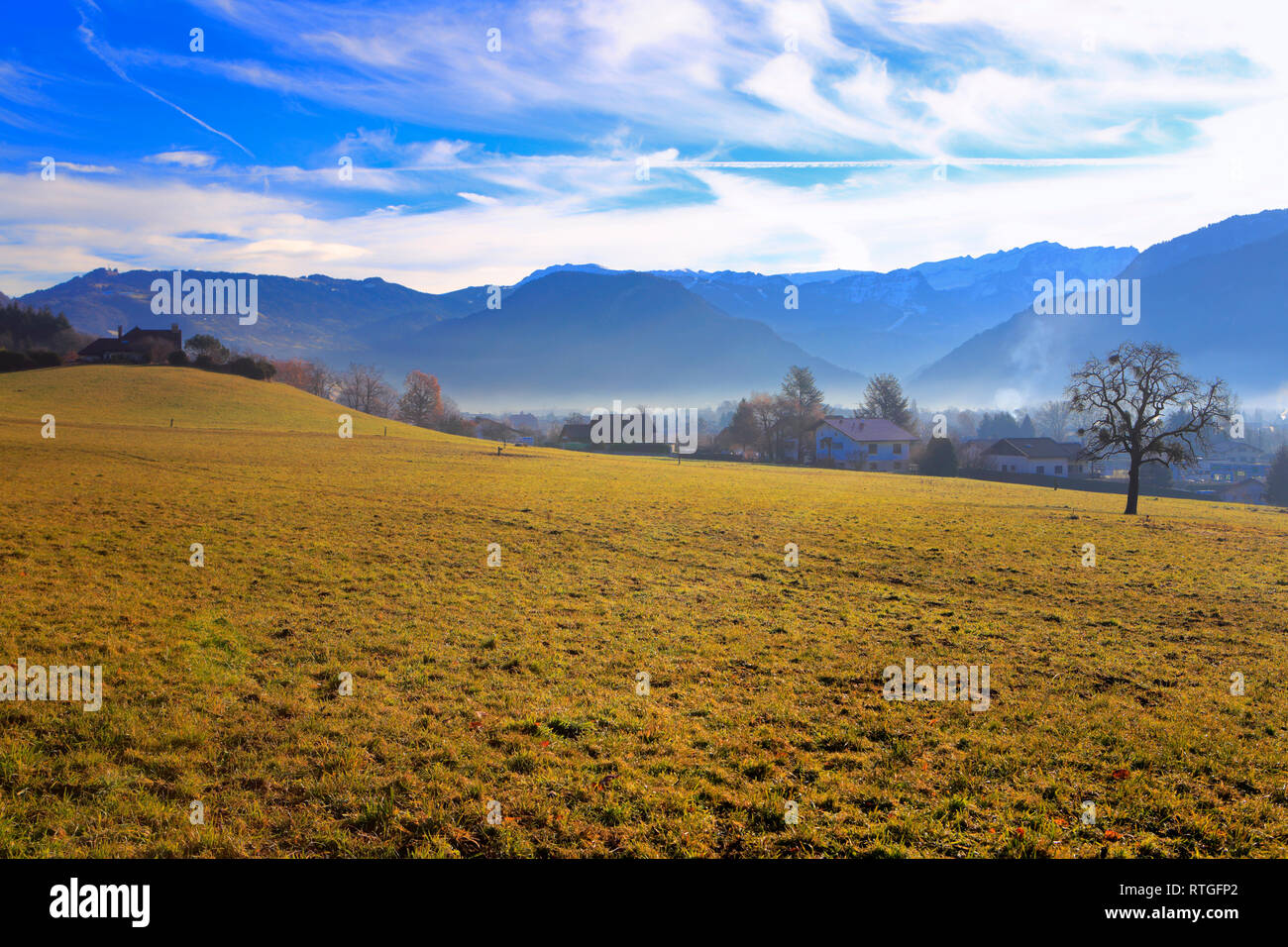 Arves Tal in der Nähe von Thyez, Haute-Savoie Rhone-Alpes, Frankreich Stockfoto