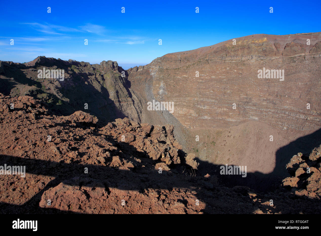 Kraterwand, Vesuv, Kampanien, Italien Stockfoto