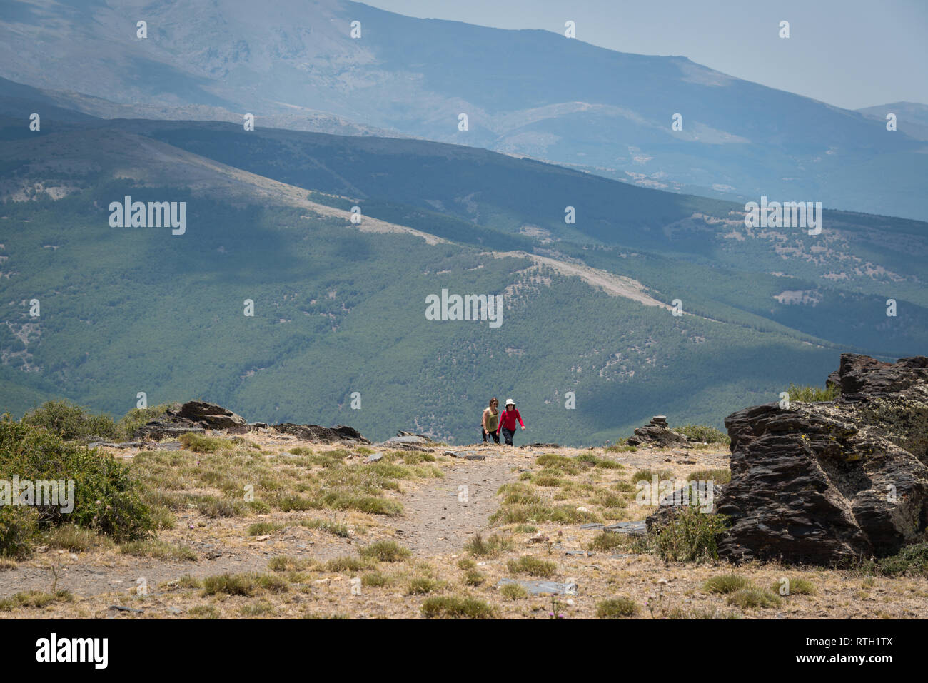 Wandern in der Sierra Nevada in Andalucia, Spanien Stockfoto