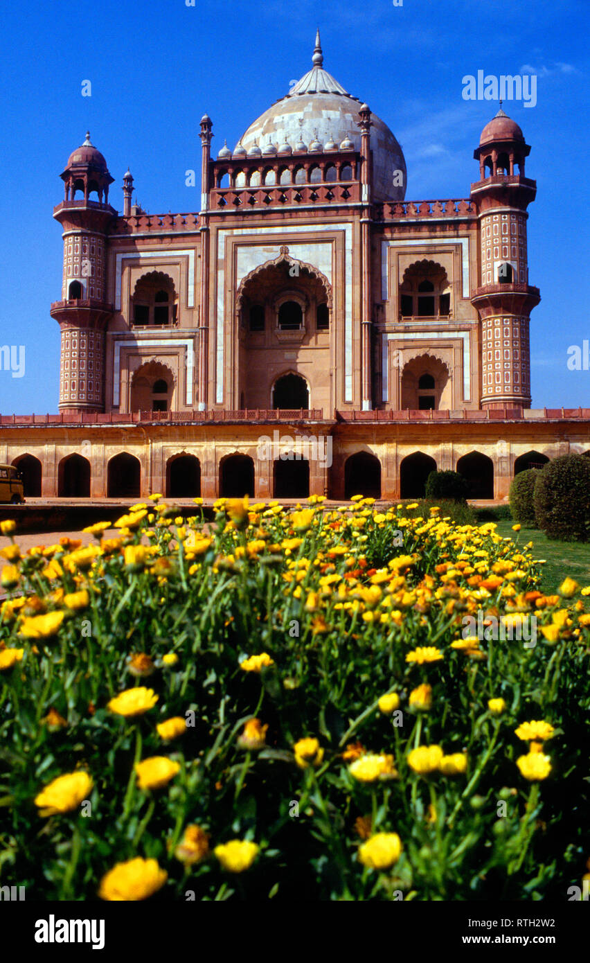 Humayun's Grabmal, Gärten, Delhi, Indien Stockfoto
