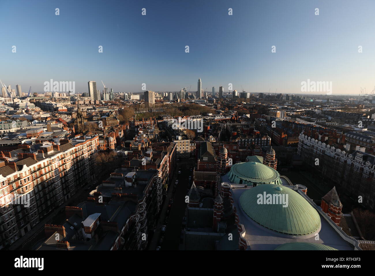 Blick von oben auf die Westminster Cathedral Stockfoto