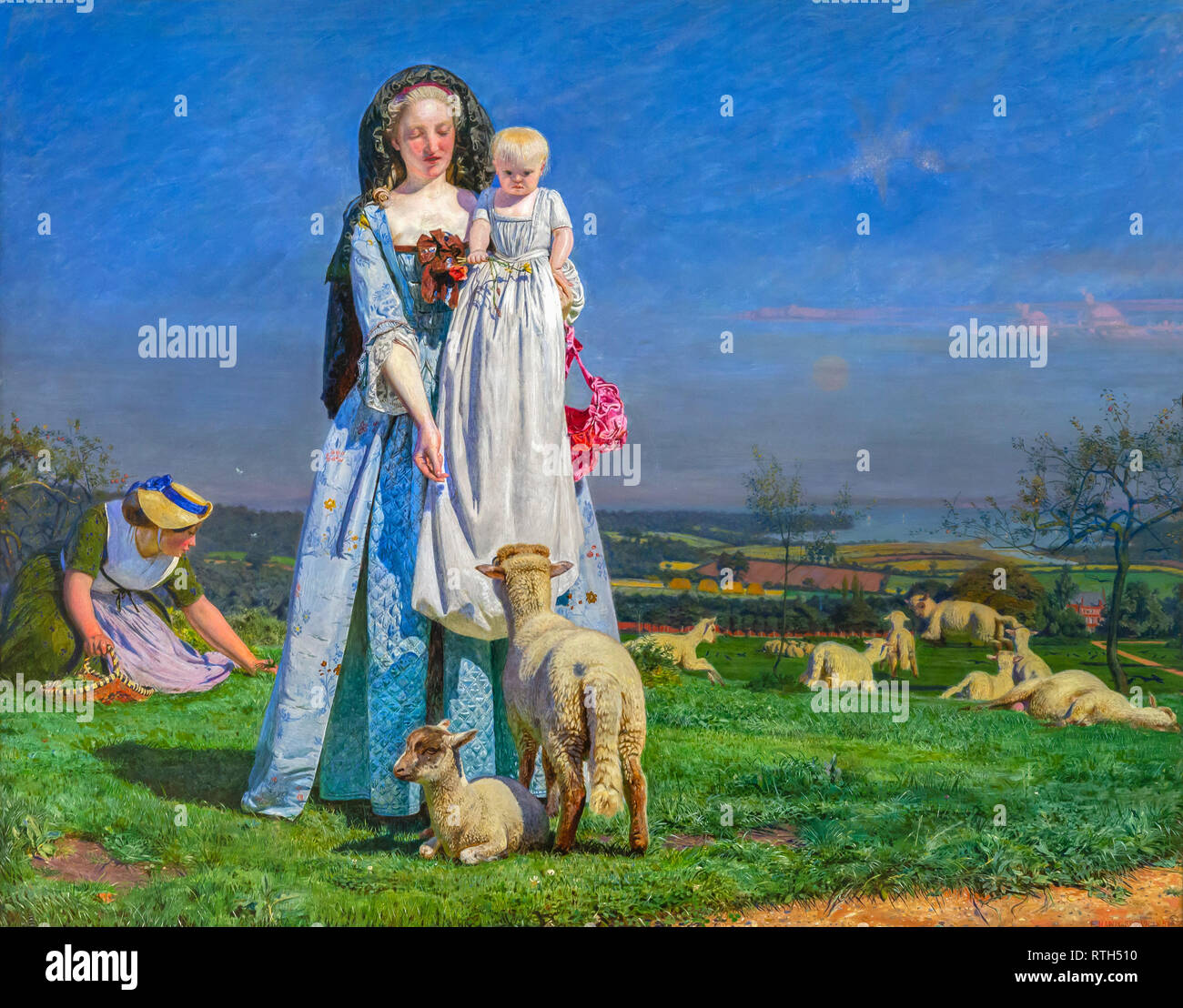 Die hübsche Baa-Lambs, Ford Madox Brown, 1851-1859, Stockfoto