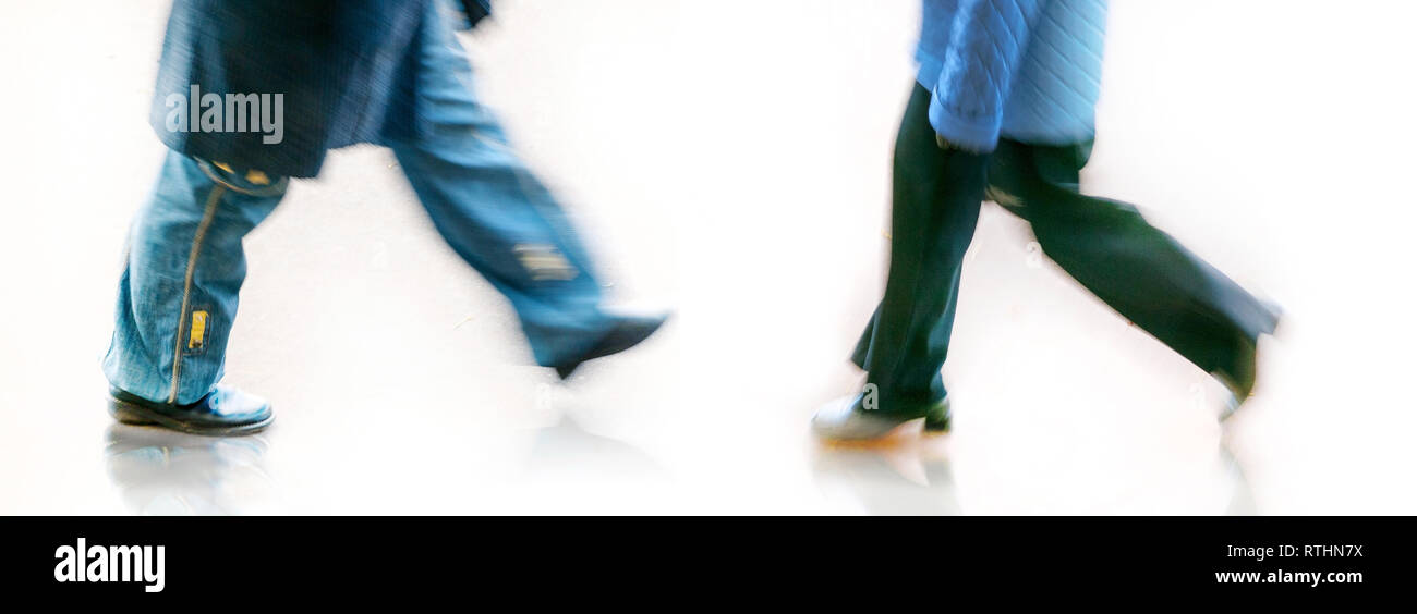 Blurry Menschen in Street Stockfoto