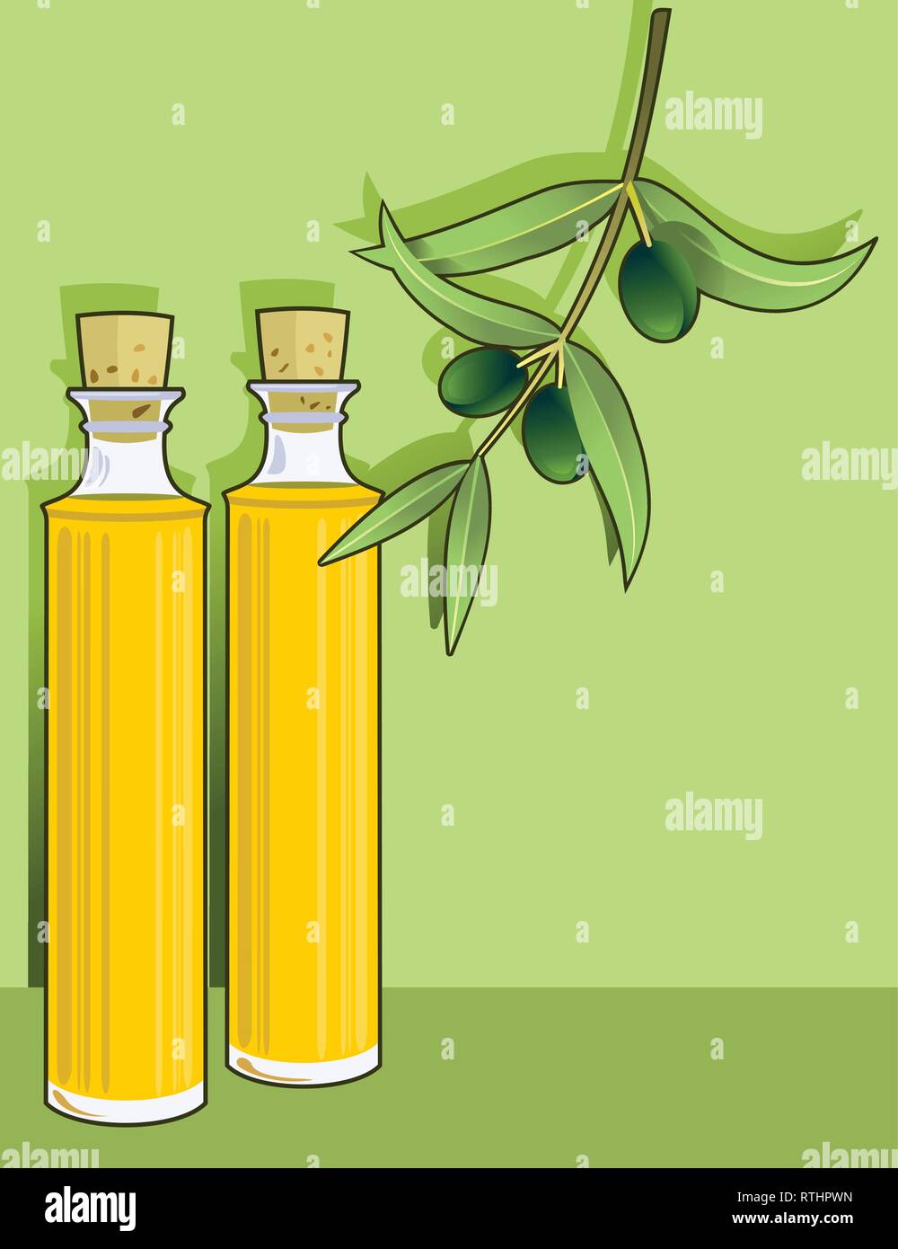 Öl Olivenöl Stock Vektor